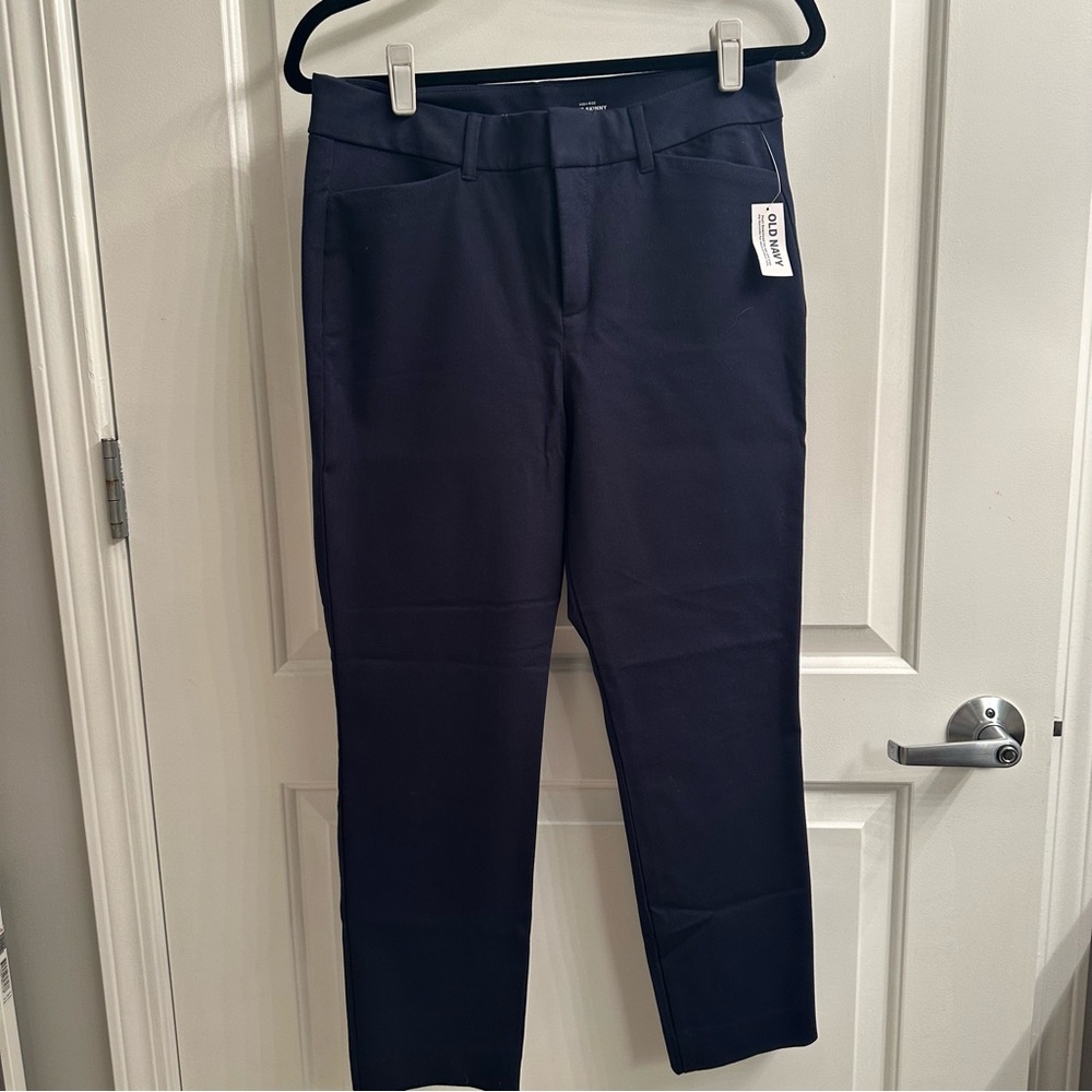Old Navy High-Rise Skinny Pixie Pant, Navy Blue Size 10 Petite